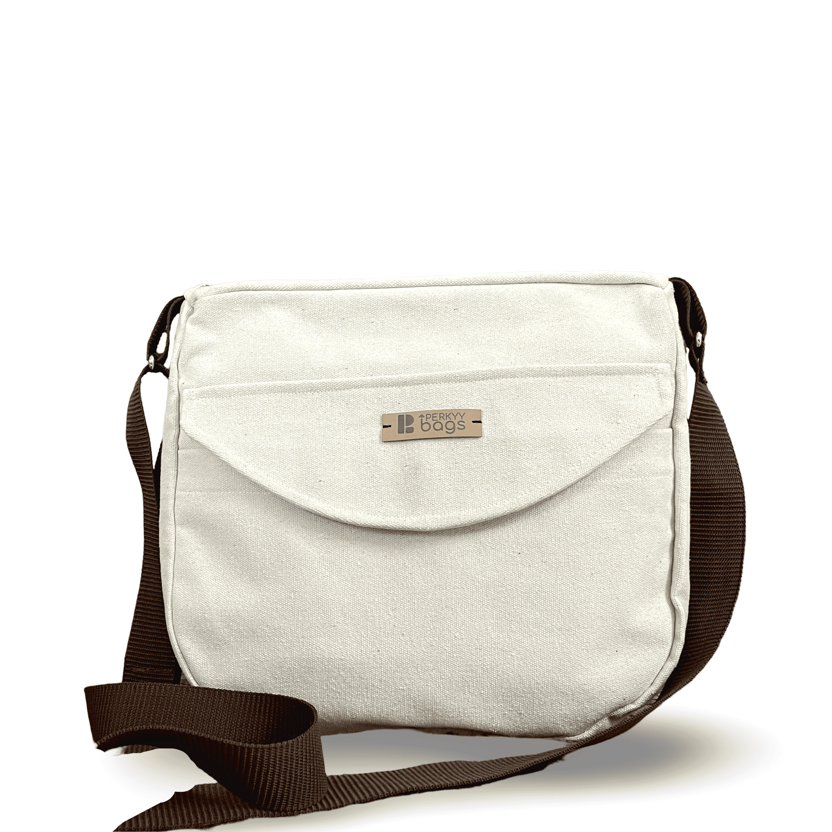 Messenger Flap Bag Brown Strap