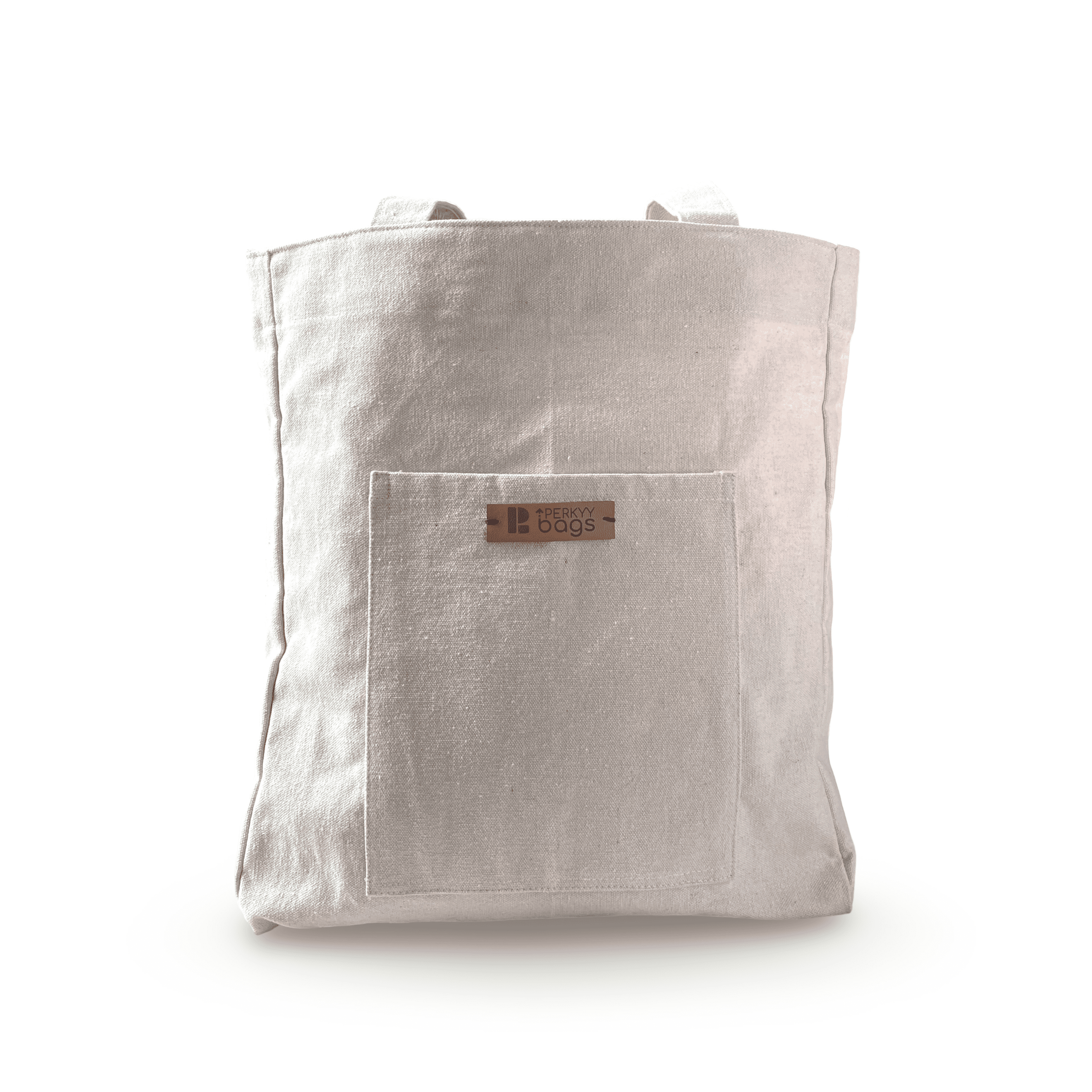 Canvas plain Tote Bag with front pocket