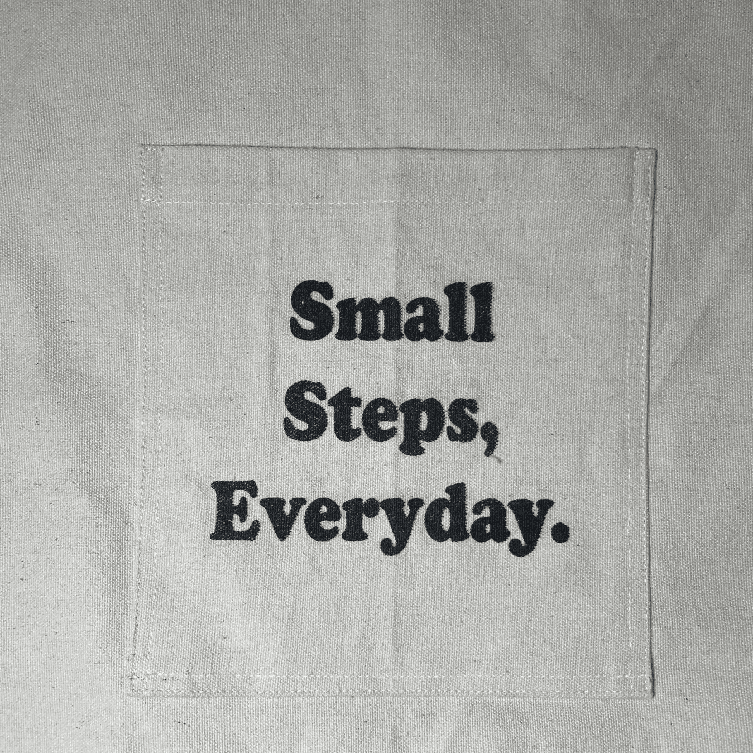 Bindle bag with motivational quote 'Small steps everyday' - Image 2