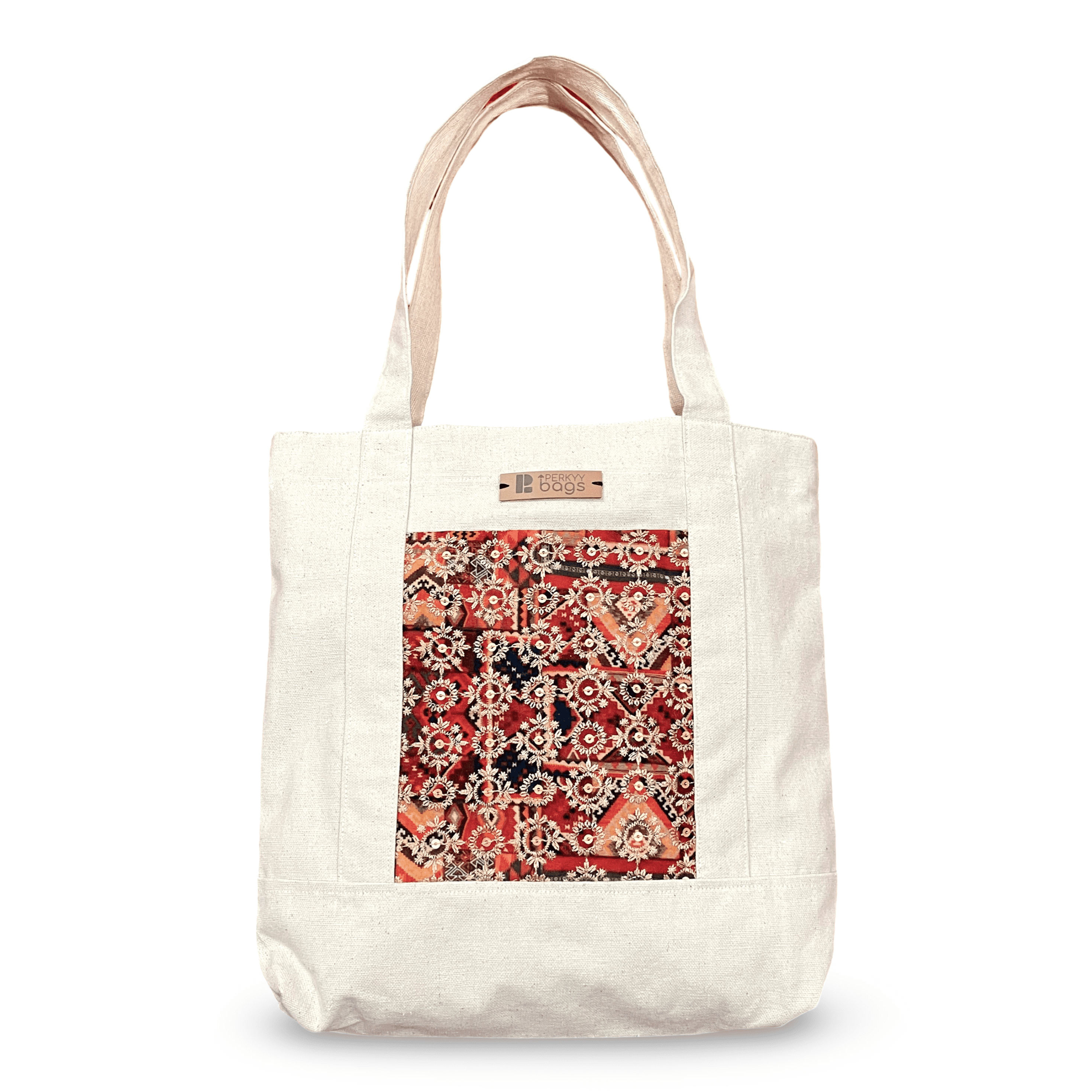 Shagun Tote Bag with Multicoloured Embroidery