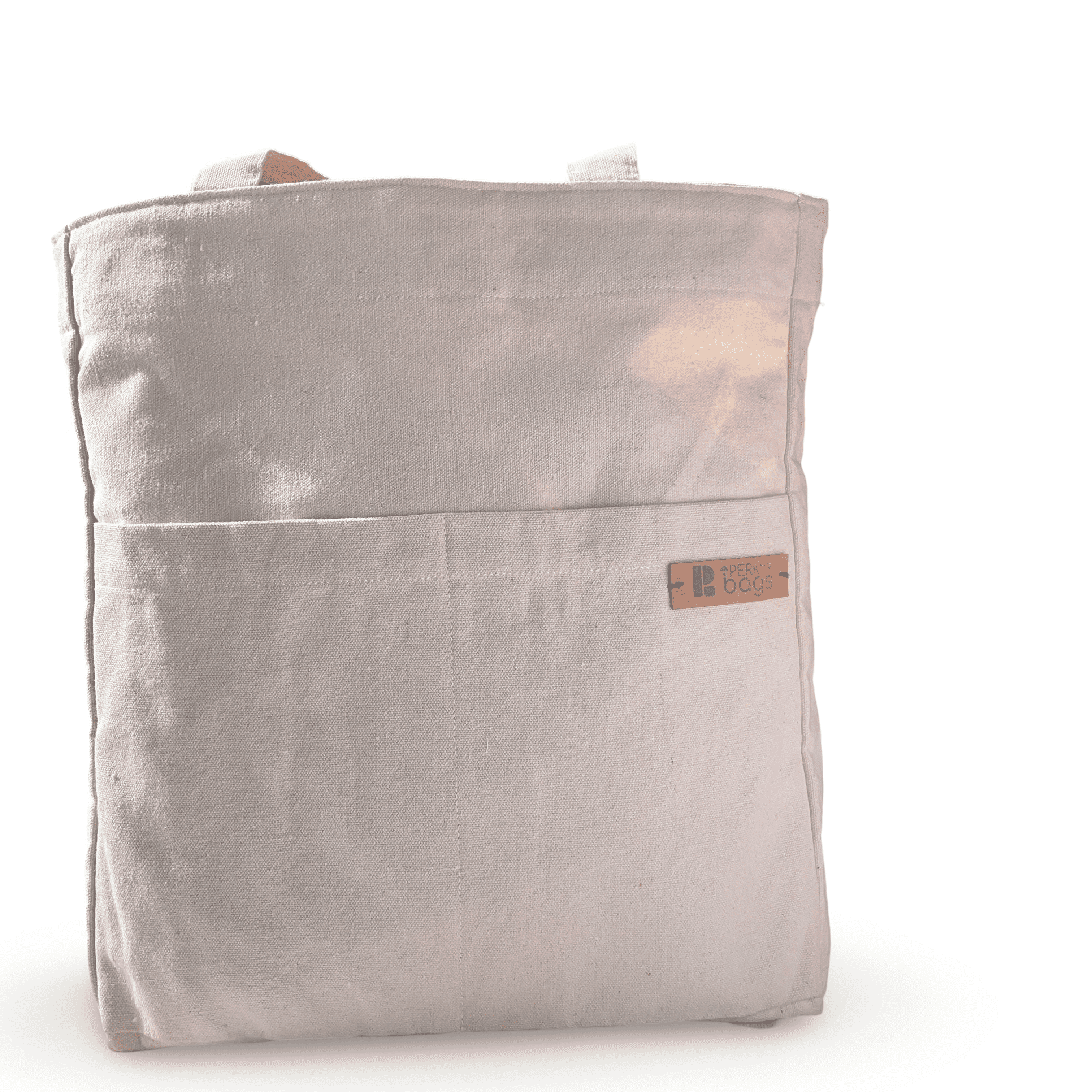 Canvas plain Tote Bag with front pockets
